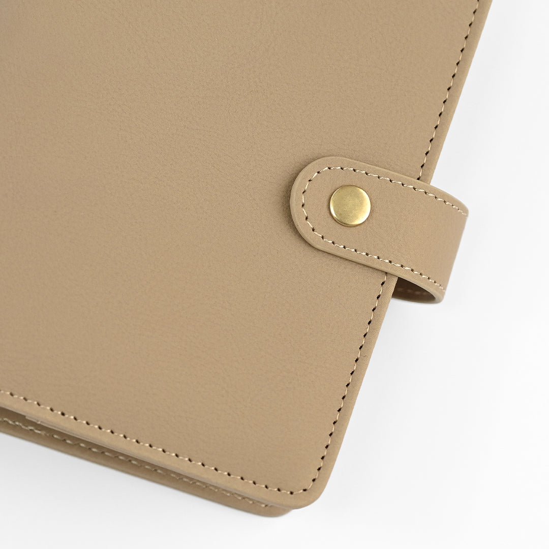 Beige Altenew Swatch Book Album A7 with tool compartments for organizing craft and art swatches, compact and stylish.