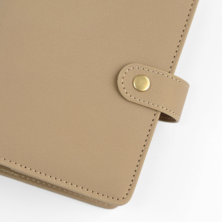 Beige Altenew Swatch Book Album A7 with tool compartments for organizing craft and art swatches, compact and stylish.