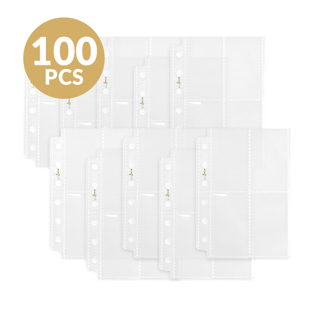 Altenew A7 swatch book pocket page, Style B with 4 pockets per page, 10-pack packaging label