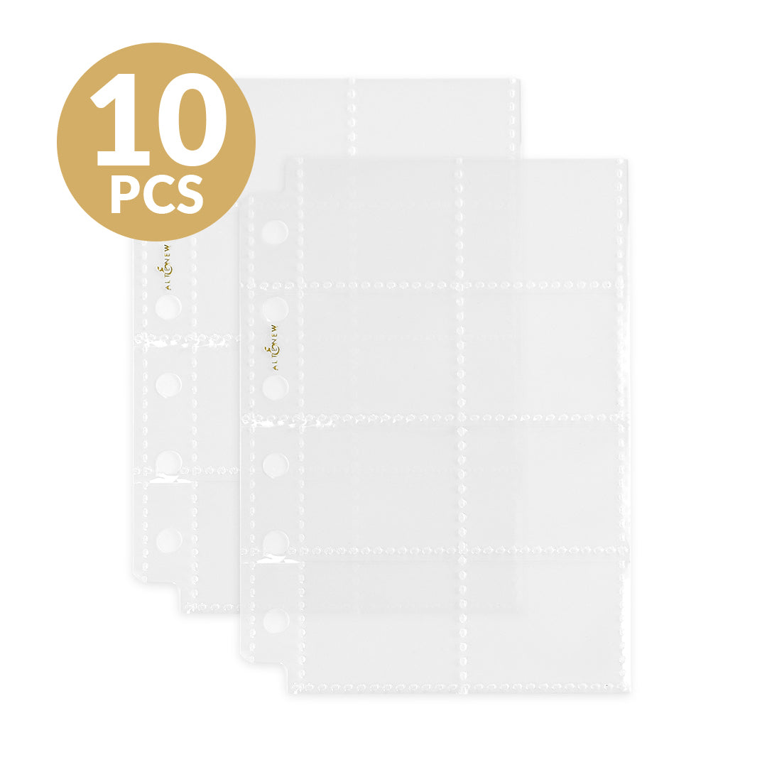 Altenew A7 swatch book pocket page Style C with 8 pockets per page, 10-pack packaging