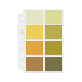 Altenew A7 Swatch Book Pocket Page Style C with 8 pockets per page, pack of 10, designed for storing color swatches and tools.