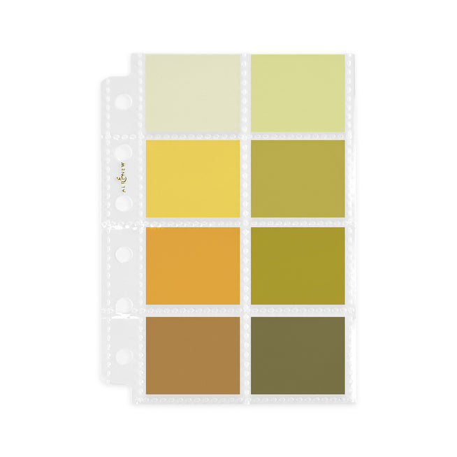 Altenew A7 Swatch Book Pocket Page Style C with 8 pockets per page, pack of 10, designed for storing color swatches and tools.