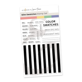 Altenew Jaycee's Swatching Essentials Bundle with die set and digital downloads, featuring swatch samples and stamping system.