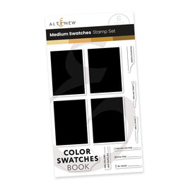 Altenew Medium Swatches Stamp Set Style B clear stamps with assorted swatch designs on a 4x6 inch sheet