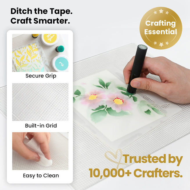 Meta Altenew Original Sticky Mat, 9x12 inches, adhesive surface for crafting and stamping projects, shown in the image.