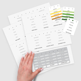 Altenew Swatch Page Printables for Jaycee's Swatching System digital download showing colorful swatch sheets and labels.