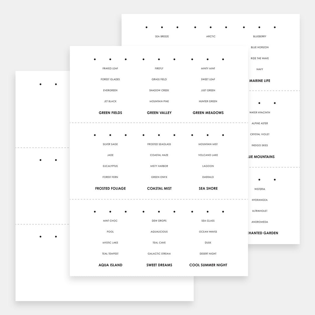 Altenew Jaycee's Swatching System digital download featuring colorful swatch pages for organizing ink and color palettes.