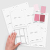 Digital download of medium swatches printable in Style B by Altenew, showing colorful paper samples on a white background.