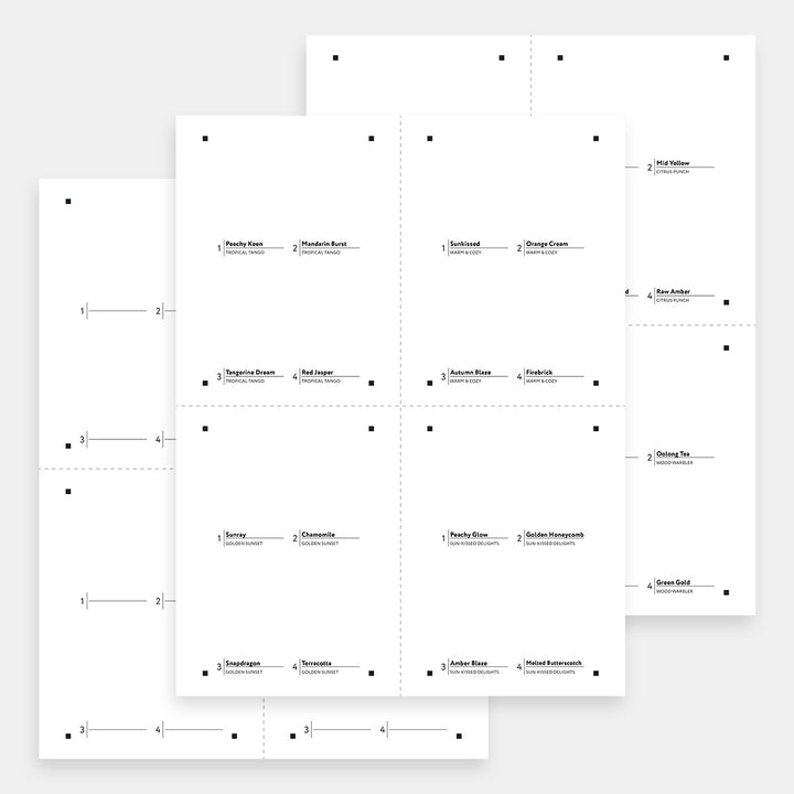 Medium Swatches Printable Style B digital download by Altenew, featuring colorful swatch samples on a clean background.