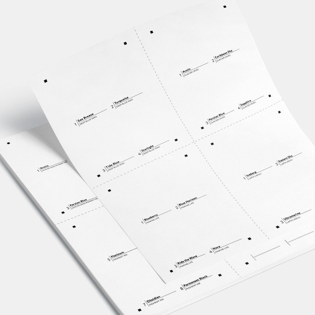 Medium Swatches Printable Style B digital download by Altenew, colorful swatch samples on a clean white background.
