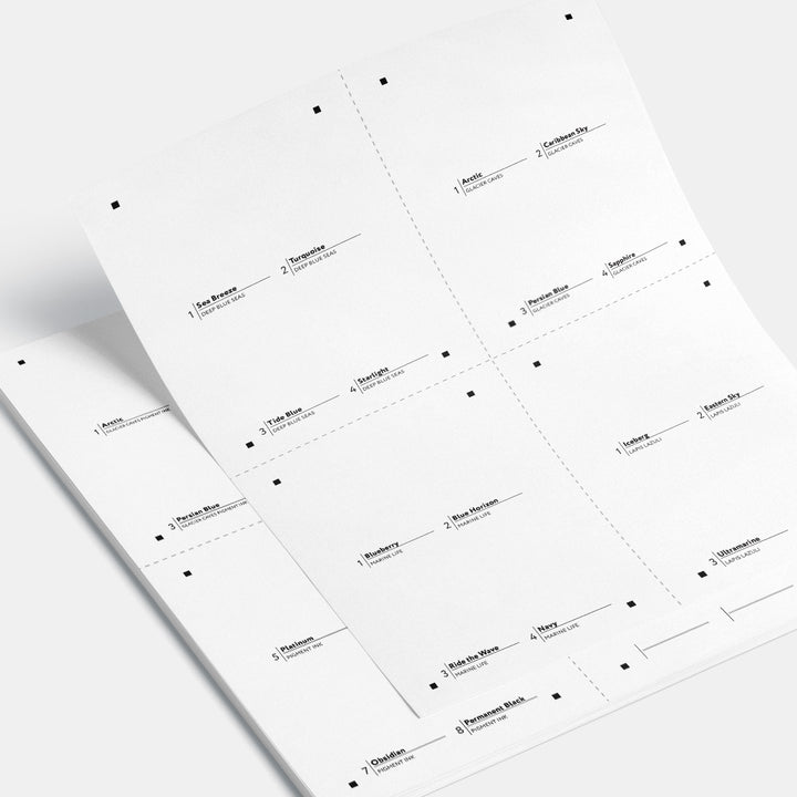 Medium Swatches Printable Style B digital download by Altenew, colorful swatch samples on a clean white background.