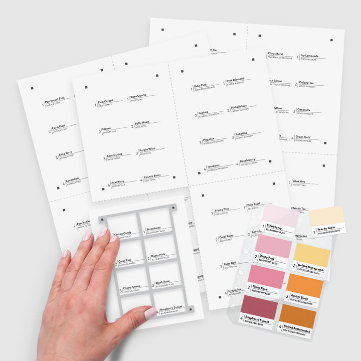 Digital download of Small Swatches Printable Style C by Altenew, featuring colorful sample swatches on a clean background.