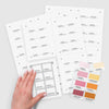 Digital download of Small Swatches Printable Style C by Altenew, featuring colorful sample swatches on a clean background.