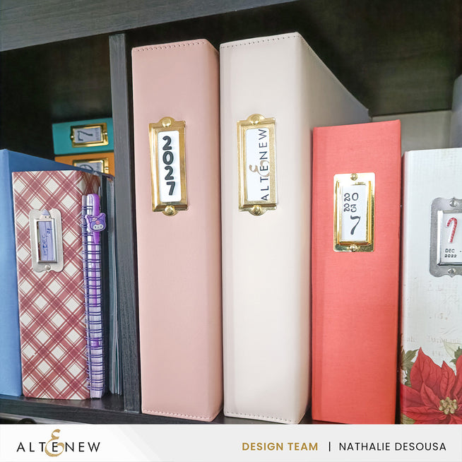 Altenew 9x12 ivory three-ring card album with smooth cover, designed for storing and organizing craft or scrapbook cards.