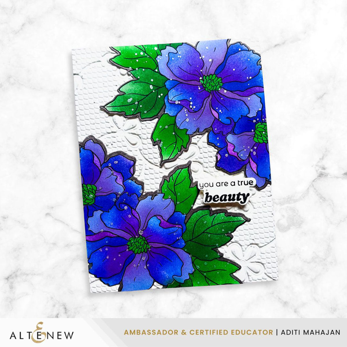 AltenewアルテニューLily Bouquet Plate&Stencils Flowers & Flourishes | Altenew