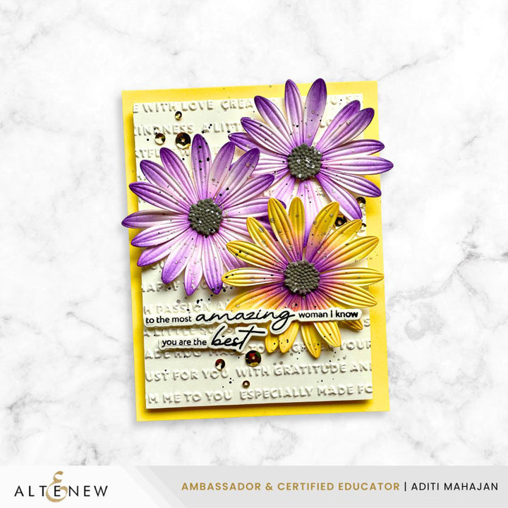 Lush Botanicals: African Daisy 3D Embossing Folder & Die Set - Altenew