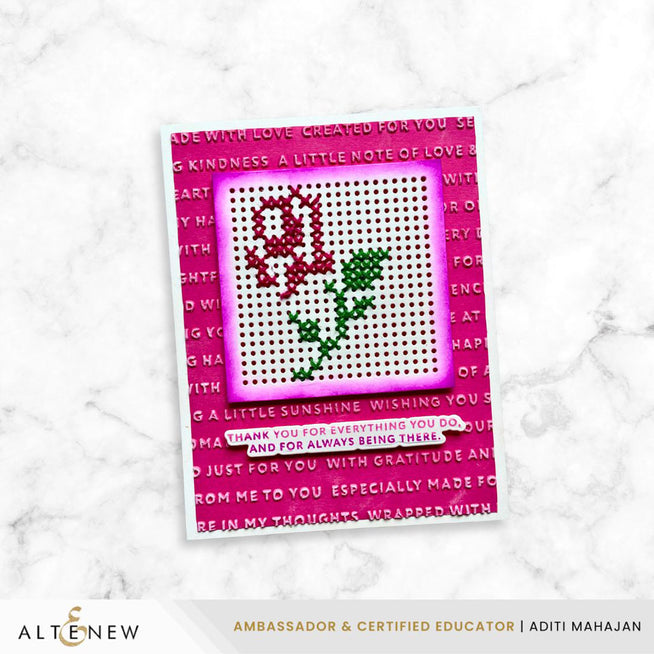Altenew Pegboard Panels die set for crafting, featuring detailed die cuts on a white background.