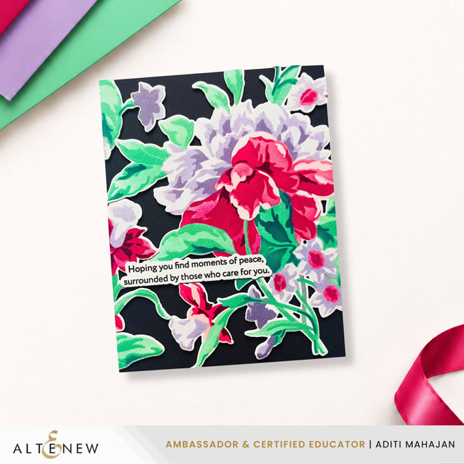 Altenew Bowl of Beauty 6-in-1 layering stencil set for creating floral bowl designs
