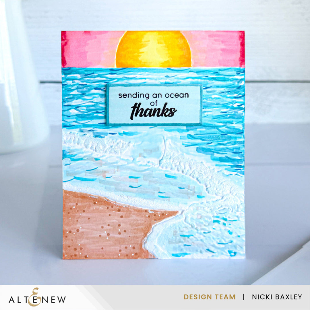Whispering Waves 3D Embossing Folder - Altenew