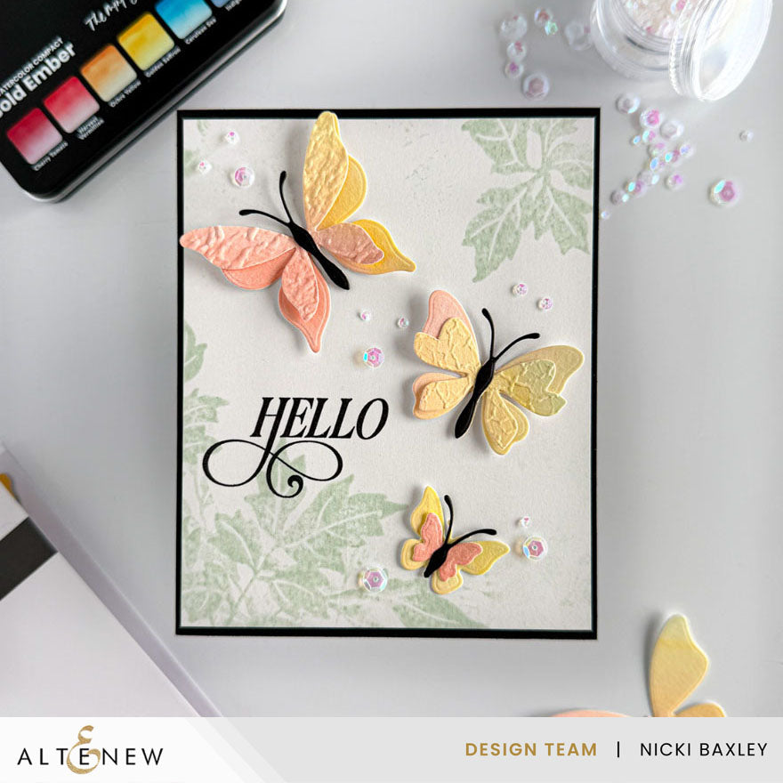 Creative Cuts: Zero-Waste Fluttering Fantasies Layering Die Set - Altenew