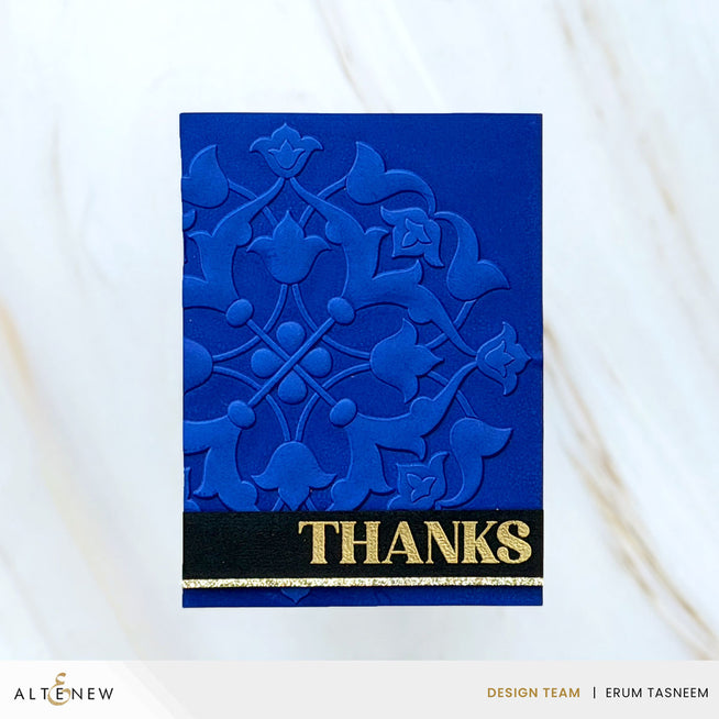 Altenew Arabesque Medallion stencil and embossing folder bundle with intricate geometric medallion design for crafting.
