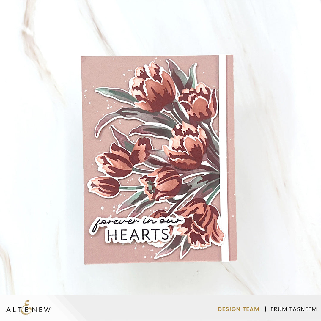Altenew Marvelous Monthly Series November 2026 release bundle with soft tulips illustration on a bag.