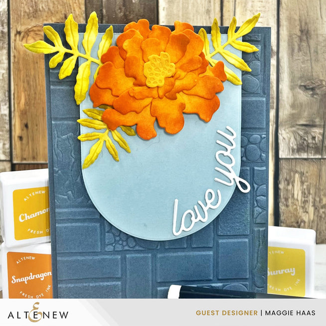 Altenew Warm & Cozy Sentiments die set with intricate die cuts for creating heartfelt handmade cards and crafts.
