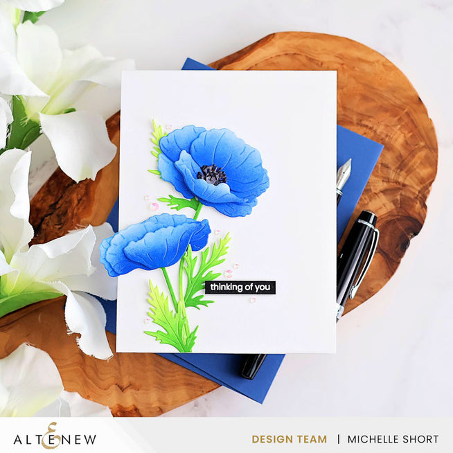 Altenew Marvelous Monthly Series Bundle November 2026 release featuring Wild Poppies, Soft Tulips, Lapis Lazuli, Green Valley, iridescent accents.