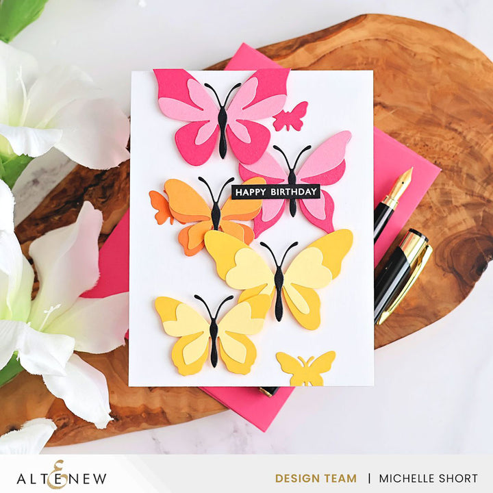 Creative Cuts: Zero-Waste Fluttering Fantasies Layering Die Set - Altenew