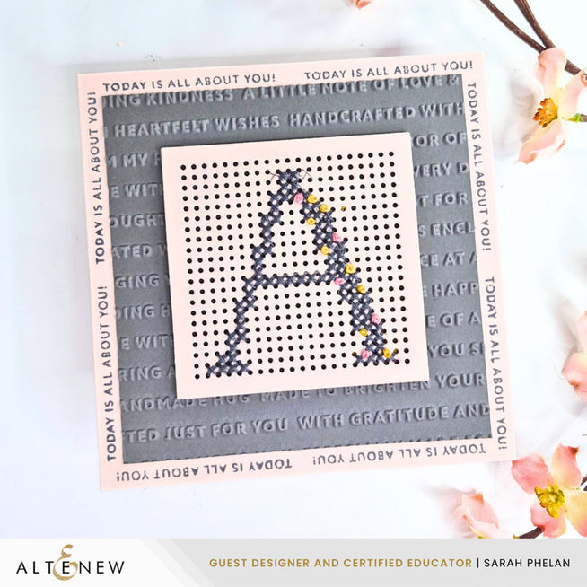 Altenew Handmade Happiness 3D embossing folder featuring intricate patterns for paper crafting and card making.