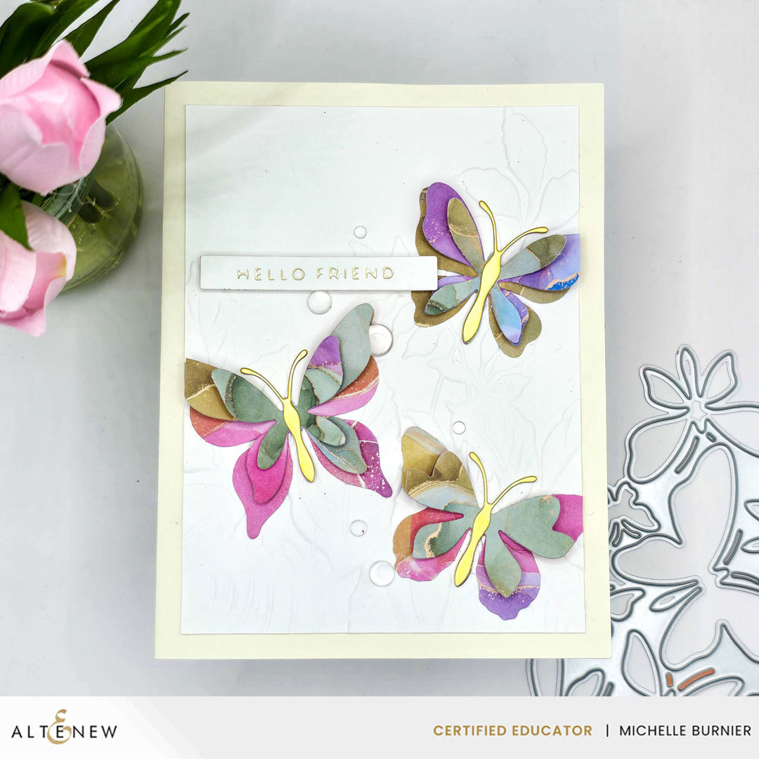 Creative Cuts: Zero-Waste Fluttering Fantasies Layering Die Set - Altenew