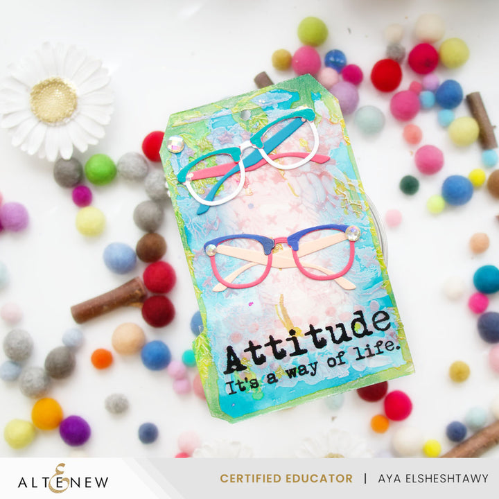Mini Delight: Stylish Shades Stamp & Die Set - Altenew