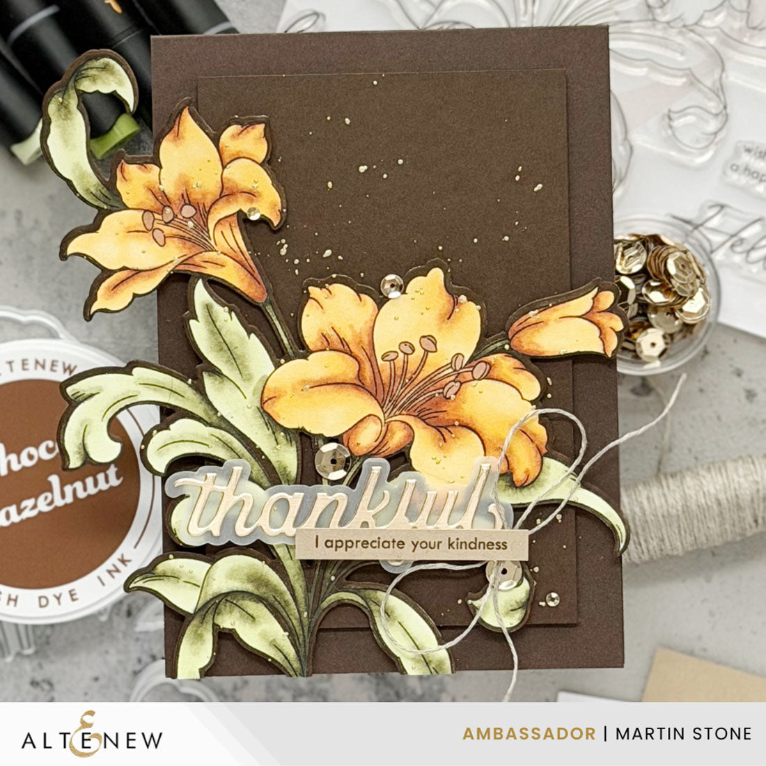 AltenewアルテニューLily Bouquet Plate&Stencils Craft Your Life Project Kit: Feathered Lilies | Altenew