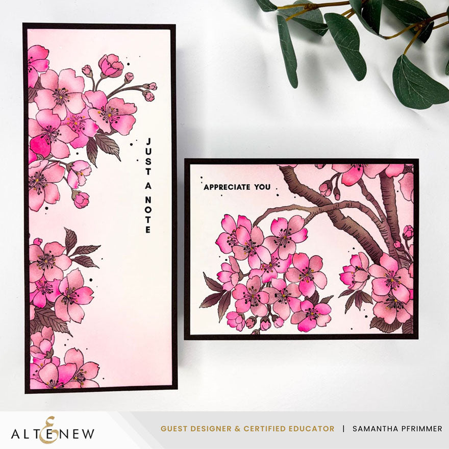 Sakura Blossoms: Stamp & Stencil Bundle for Beautiful Cardmaking