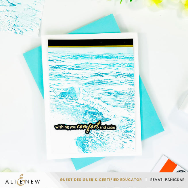 Altenew Whispering Waves and Revati Panickar release bundle for June 2026, featuring floral and wave-themed design elements.