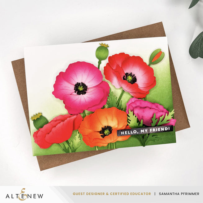 Altenew Marvelous Monthly Series November 2026 release bundle featuring Wild Poppies floral stamp and die set by Sam and Samantha Pfrimmer