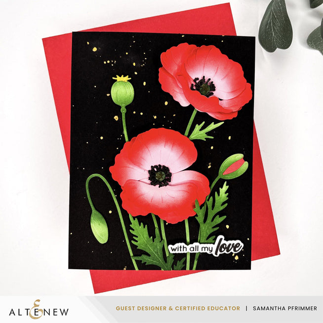 Altenew Marvelous Monthly Series Bundle November 2026 featuring Wild Poppies floral stamp and die set by Sam and Samantha Pfrimmer