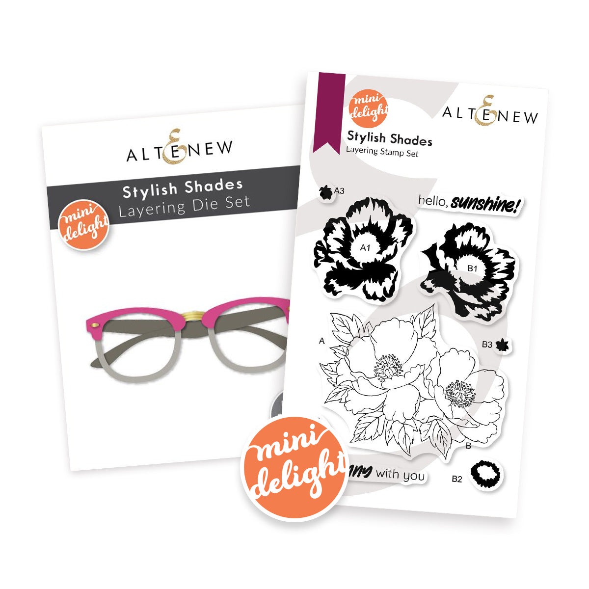 Mini Delight: Stylish Shades Stamp & Die Set | Altenew