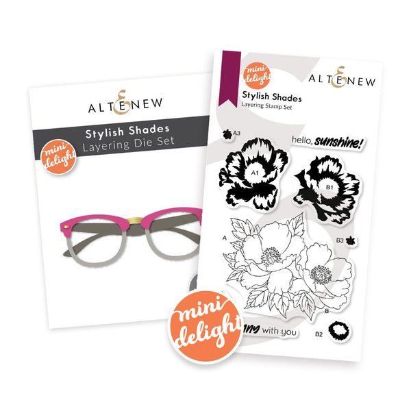 Mini Delight: Stylish Shades Stamp & Die Set | Altenew