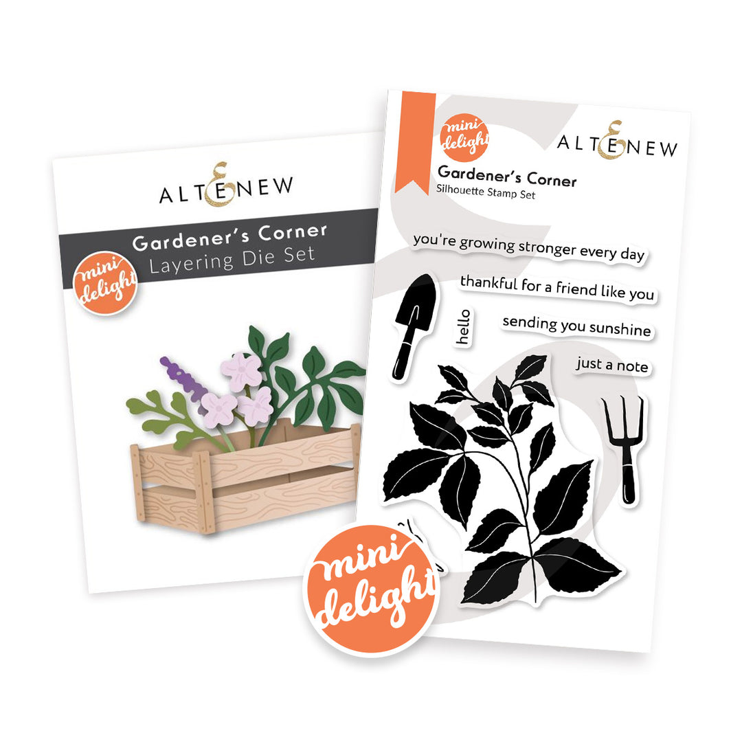 Mini Delight: Gardener's Corner Stamp & Die Set - Altenew