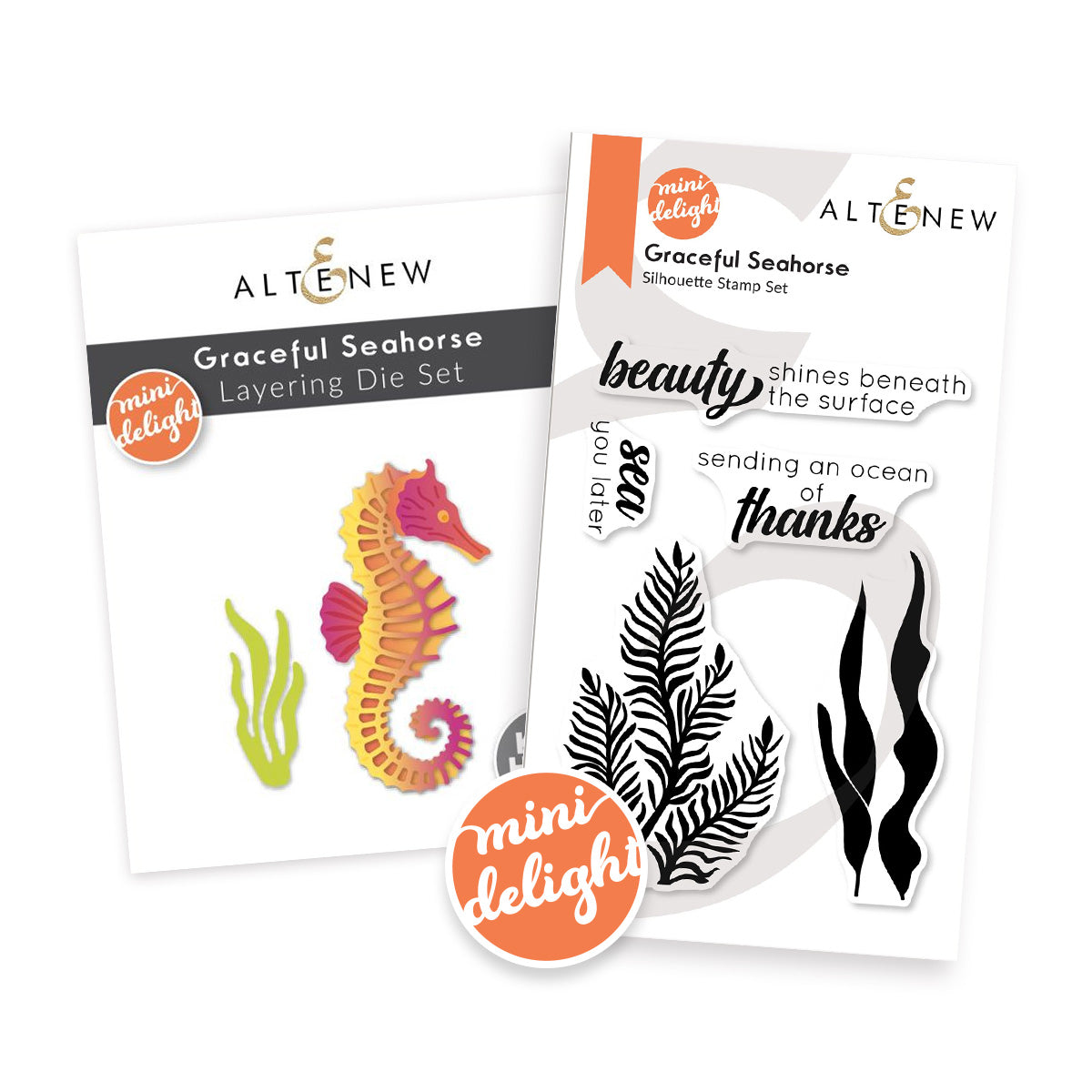 Mini Delight: Graceful Seahorse Stamp & Die Set | Altenew