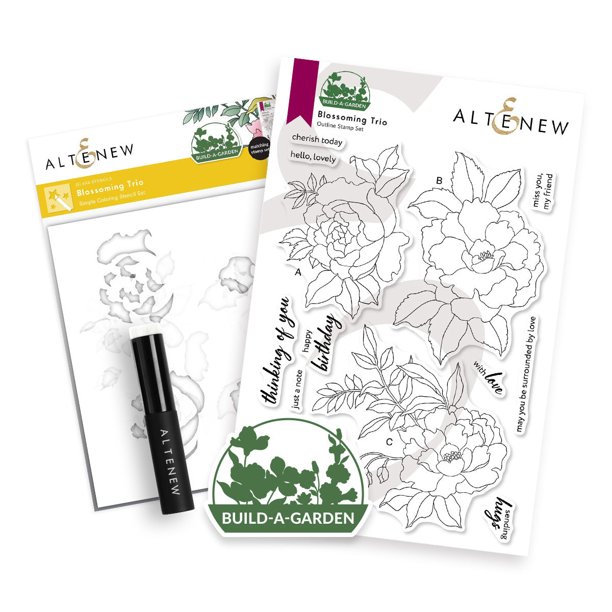 THREE 〈ハンドメイド〉 Build-A-Garden: Blossoming Trio | Altenew