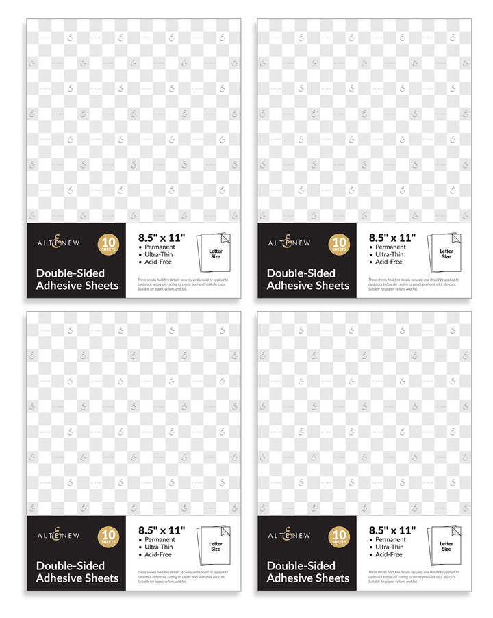 40 Double-Sided Adhesive Sheets Unlimited Bundle (4 Sets of 10 Sheets)
