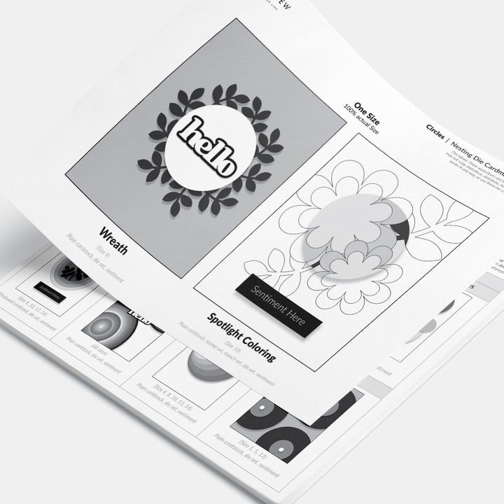 Printable Nesting Card Sketches: Circles - Altenew