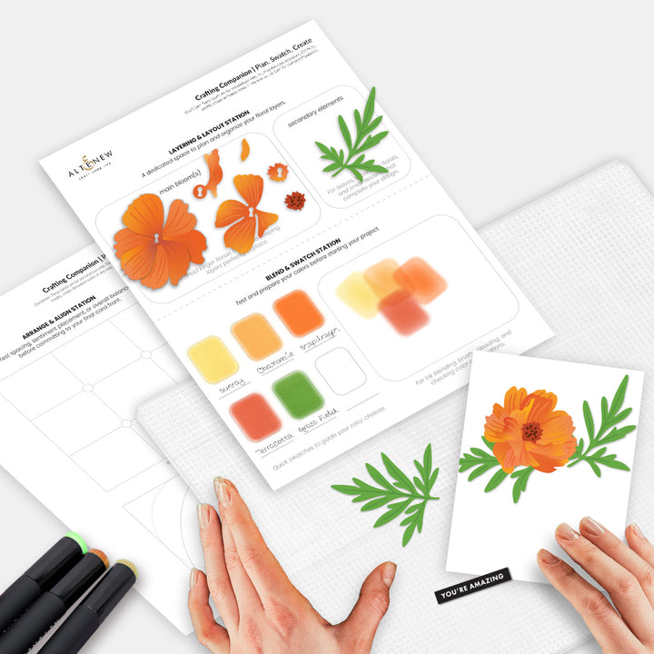 Printable Crafting Companion | Card Layout Planner & Color Swatching Sheet - Altenew