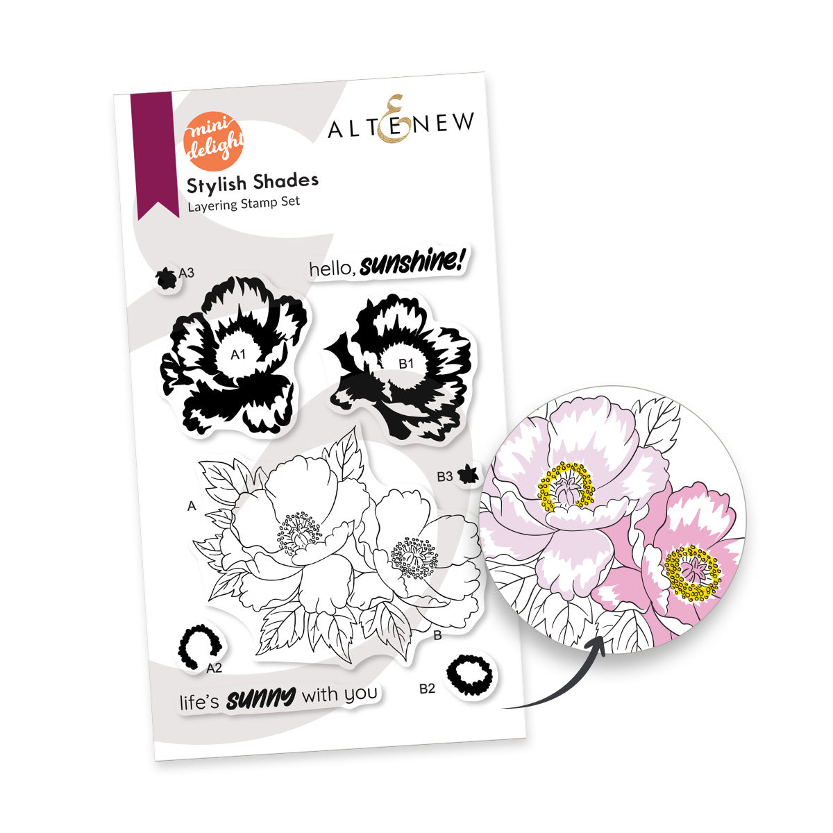 Mini Delight: Stylish Shades Stamp & Die Set | Altenew