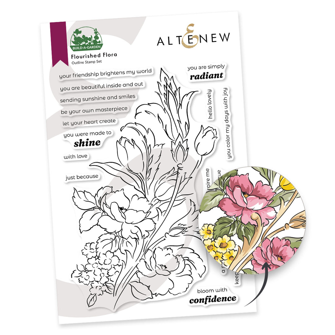 Build-A-Garden: Flourished Flora & Add-On Die Bundle - Altenew