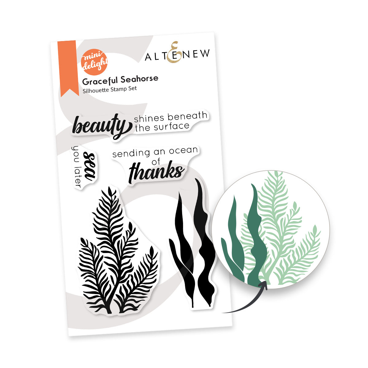 Mini Delight: Graceful Seahorse Stamp & Die Set | Altenew