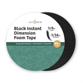 Black Instant Dimension Foam Tape - 1/16'' x 1/4'' x 15m - Altenew