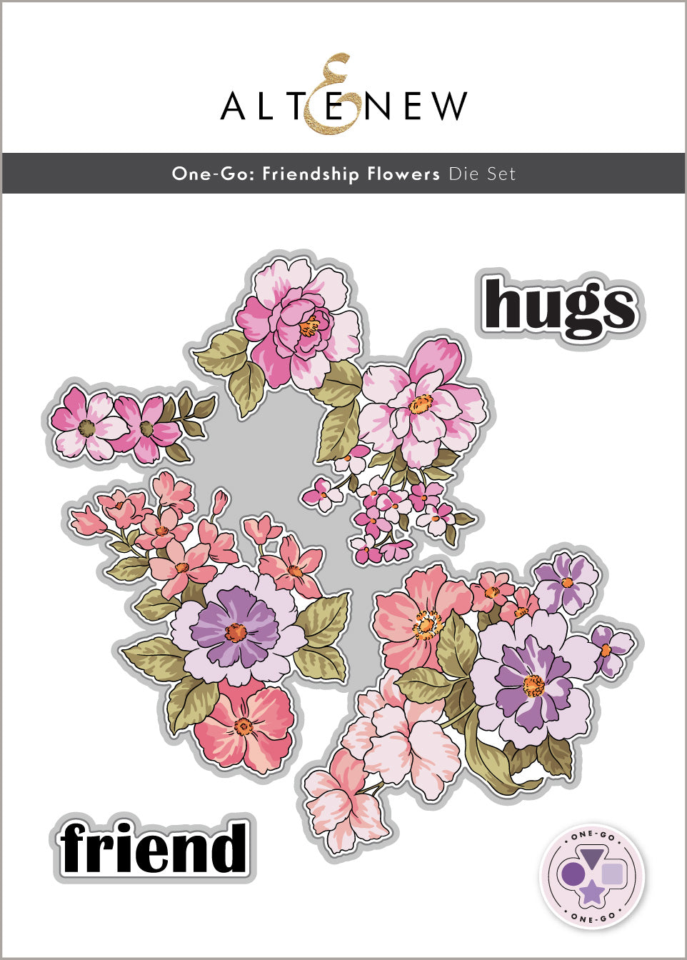 One-Go: Friendship Flowers Stamp & Die & Stencil Bundle | Altenew